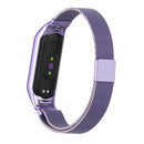For Xiaomi Mi Band 5 Milano Solid Color Magnetic Stainless Steel Watch Band(Dazzling Purple)