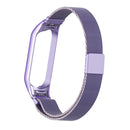 For Xiaomi Mi Band 5 Milano Solid Color Magnetic Stainless Steel Watch Band(Dazzling Purple)