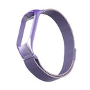 For Xiaomi Mi Band 5 Milano Solid Color Magnetic Stainless Steel Watch Band(Dazzling Purple)