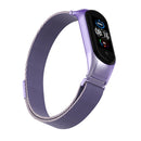 For Xiaomi Mi Band 5 Milano Solid Color Magnetic Stainless Steel Watch Band(Dazzling Purple)