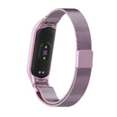 For Xiaomi Mi Band 5 Milano Solid Color Magnetic Stainless Steel Watch Band(Rose Powder)