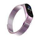For Xiaomi Mi Band 5 Milano Solid Color Magnetic Stainless Steel Watch Band(Rose Powder)