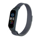 For Xiaomi Mi Band 5 Milano Solid Color Magnetic Stainless Steel Watch Band(Titanium Grey)