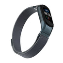 For Xiaomi Mi Band 5 Milano Solid Color Magnetic Stainless Steel Watch Band(Titanium Grey)