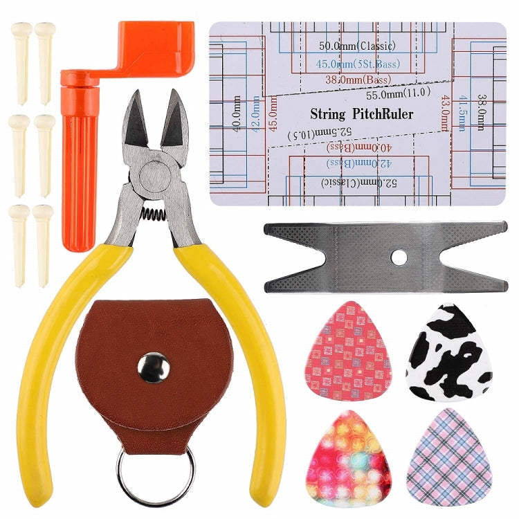 Guitar Repair Tool Set File Wrench Chord Cut And Winder Frets Polishing