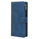 For Samsung Galaxy A21s Multifunctional Horizontal Flip Leather Case, with Card Slot & Holder & Zipper Wallet & Photo Frame(Blue)