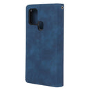 For Samsung Galaxy A21s Multifunctional Horizontal Flip Leather Case, with Card Slot & Holder & Zipper Wallet & Photo Frame(Blue)