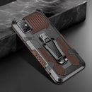 For Samsung Galaxy A51 Machine Armor Warrior Shockproof PC + TPU Protective Case(Coffee)