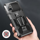 For Samsung Galaxy A51 Machine Armor Warrior Shockproof PC + TPU Protective Case(Coffee)