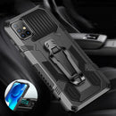 For Samsung Galaxy A51 Machine Armor Warrior Shockproof PC + TPU Protective Case(Coffee)