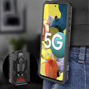 For Samsung Galaxy A51 Machine Armor Warrior Shockproof PC + TPU Protective Case(Coffee)