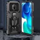 For Xiaomi Redmi Note 9S Machine Armor Warrior Shockproof PC + TPU Protective Case(Black)