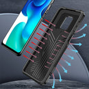For Xiaomi Redmi Note 9S Machine Armor Warrior Shockproof PC + TPU Protective Case(Black)