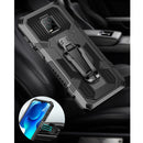 For Xiaomi Redmi Note 9S Machine Armor Warrior Shockproof PC + TPU Protective Case(Black)