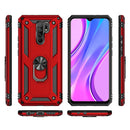 For Xiaomi Redmi 9 Shockproof TPU + PC Protective Case with 360 Degree Rotating Holder(Rose Gold)