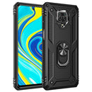 For Xiaomi Redmi Note 9 Pro Shockproof TPU + PC Protective Case with 360 Degree Rotating Holder(Black)