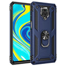 For Xiaomi Redmi Note 9 Pro Shockproof TPU + PC Protective Case with 360 Degree Rotating Holder(Blue)