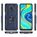 For Xiaomi Redmi Note 9 Pro Shockproof TPU + PC Protective Case with 360 Degree Rotating Holder(Blue)