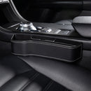 Car Multi-functional Console Box Cup Holder Seat Gap Side Storage Box, Leather Style, Color:Black(Main Driver Seat)