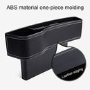 Car Multi-functional Console Box Cup Holder Seat Gap Side Storage Box, Leather Style, Color:Black(Main Driver Seat)