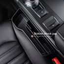 Car Multi-functional Console Box Cup Holder Seat Gap Side Storage Box, Leather Style, Color:Black(Main Driver Seat)