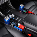 Car Multi-functional Console Box Cup Holder Seat Gap Side Storage Box, Leather Style, Color:Black(Front Passenger Seat)