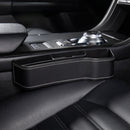 Car Multi-functional Console Box Cup Holder Seat Gap Side Storage Box, Leather Style, Color:Black(Front Passenger Seat)