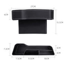 Car Multi-functional Console Box Cup Holder Seat Gap Side Storage Box, Leather Style, Color:Black(Front Passenger Seat)