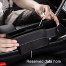Car Multi-functional Console Box Cup Holder Seat Gap Side Storage Box, Leather Style, Color:Black(Front Passenger Seat)