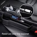 Car Multi-functional Console Box Cup Holder Seat Gap Side Storage Box, Leather Style, Color:Black(Front Passenger Seat)