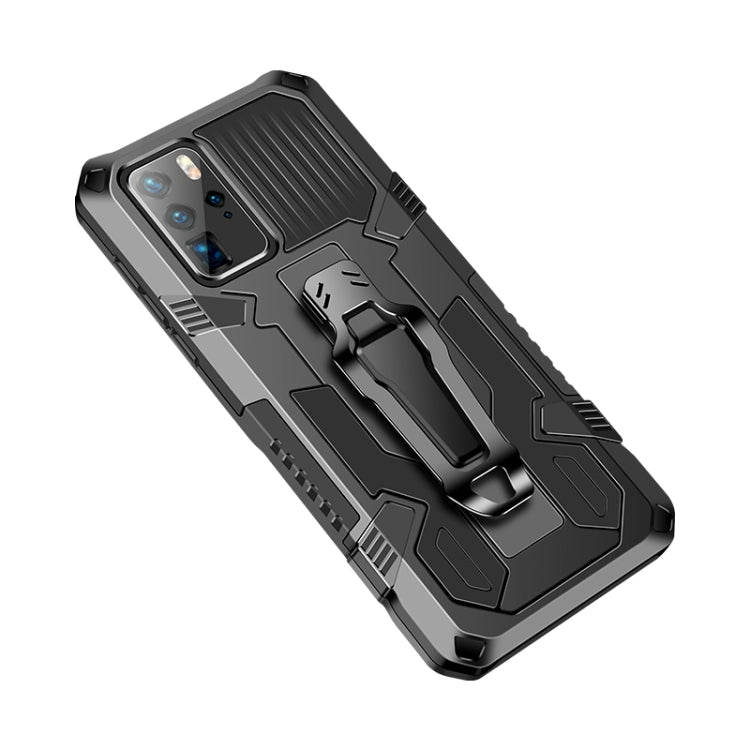 For Huawei Nova 5T Machine Armor Warrior Shockproof PC + TPU Protective Case(Black)