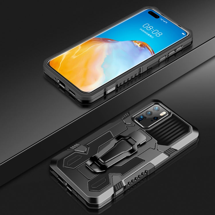 For Huawei Nova 5T Machine Armor Warrior Shockproof PC + TPU Protective Case(Black)