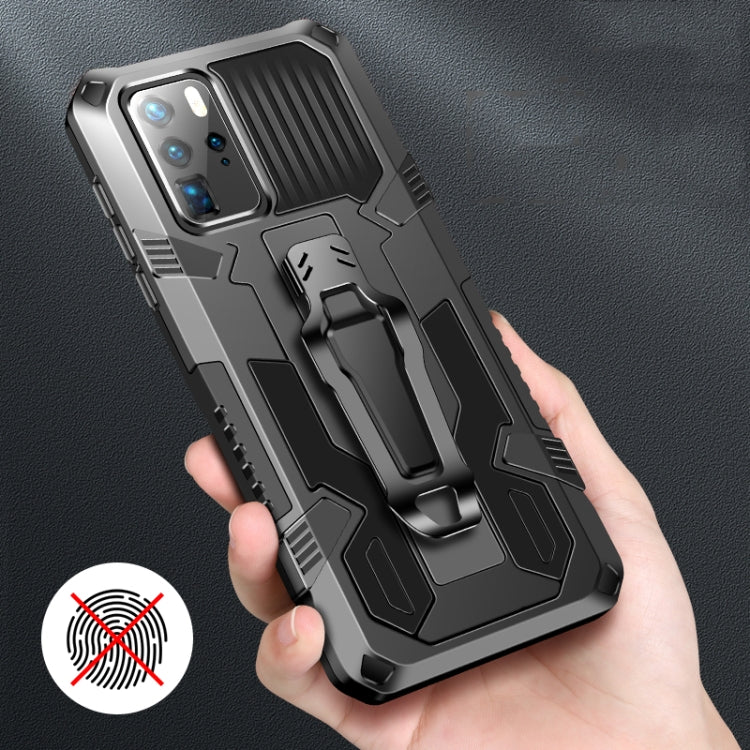 For Huawei Nova 5T Machine Armor Warrior Shockproof PC + TPU Protective Case(Black)