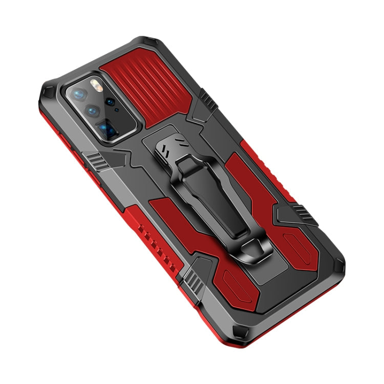 For Huawei Nova 5T Machine Armor Warrior Shockproof PC + TPU Protective Case(Red)