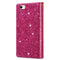 For iPhone SE 2022 / SE 2020 / 8 / 7 Multi-card Slots Starry Sky Laser Carving Glitter Zipper Horizontal Flip Leather Case with Holder & Wallet & Lanyard(Rose Red)