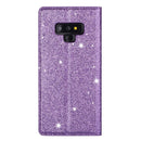 For Samsung Galaxy Note 9 Ultrathin Glitter Magnetic Horizontal Flip Leather Case with Holder & Card Slots(Purple)