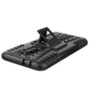 For Xiaomi Redmi 9 Tire Texture Shockproof TPU + PC Protective Case with Holder(Black)
