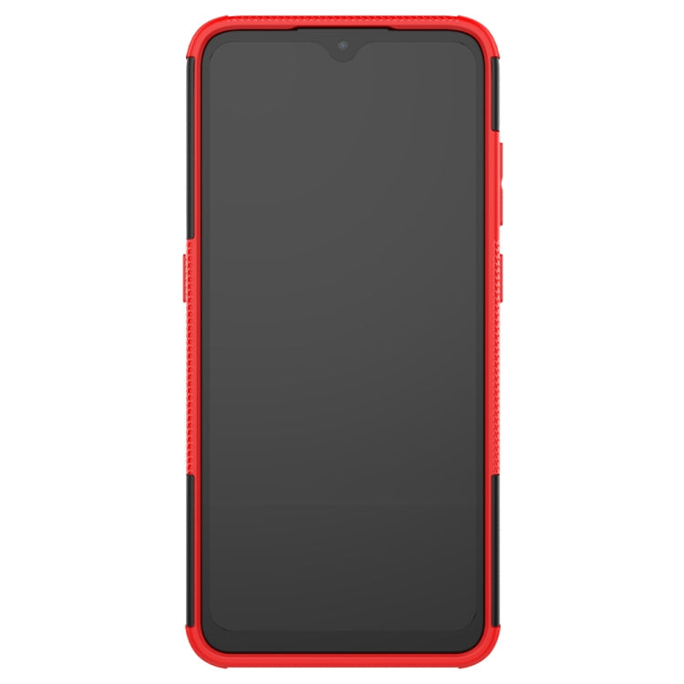 For Nokia 5.3 Tire Texture Shockproof TPU + PC Protective Case with Holder(Red)