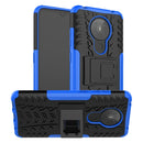 For Nokia 5.3 Tire Texture Shockproof TPU + PC Protective Case with Holder(Blue)