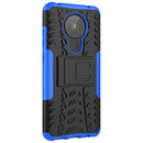 For Nokia 5.3 Tire Texture Shockproof TPU + PC Protective Case with Holder(Blue)