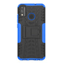 For Huawei Honor 9X Lite / Honor 8X Tire Texture Shockproof TPU + PC Protective Case with Holder(Blue)