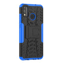 For Huawei Honor 9X Lite / Honor 8X Tire Texture Shockproof TPU + PC Protective Case with Holder(Blue)