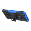 For Huawei Honor 9X Lite / Honor 8X Tire Texture Shockproof TPU + PC Protective Case with Holder(Blue)