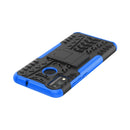 For Huawei Honor 9X Lite / Honor 8X Tire Texture Shockproof TPU + PC Protective Case with Holder(Blue)