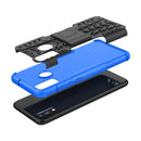 For Huawei Honor 9X Lite / Honor 8X Tire Texture Shockproof TPU + PC Protective Case with Holder(Blue)