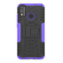 For Huawei Honor 9X Lite Tire / Honor 8X Texture Shockproof TPU + PC Protective Case with Holder(Purple)