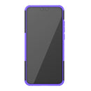 For Huawei Honor 9X Lite Tire / Honor 8X Texture Shockproof TPU + PC Protective Case with Holder(Purple)