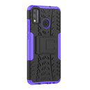 For Huawei Honor 9X Lite Tire / Honor 8X Texture Shockproof TPU + PC Protective Case with Holder(Purple)