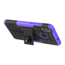 For Huawei Honor 9X Lite Tire / Honor 8X Texture Shockproof TPU + PC Protective Case with Holder(Purple)