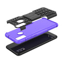 For Huawei Honor 9X Lite Tire / Honor 8X Texture Shockproof TPU + PC Protective Case with Holder(Purple)